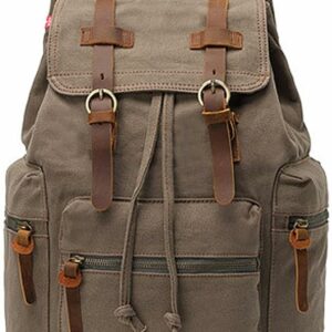 High Capacity Canvas Vintage Backpack, 12 17 Inch Laptop 1