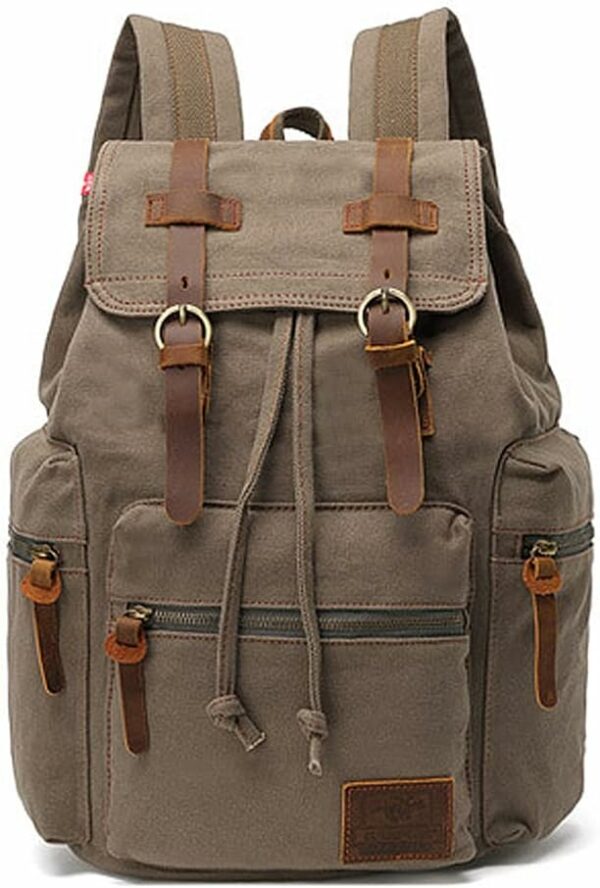 High Capacity Canvas Vintage Backpack, 12 17 Inch Laptop 1